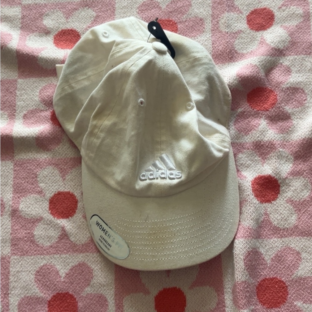 Adidas White and Black Cap